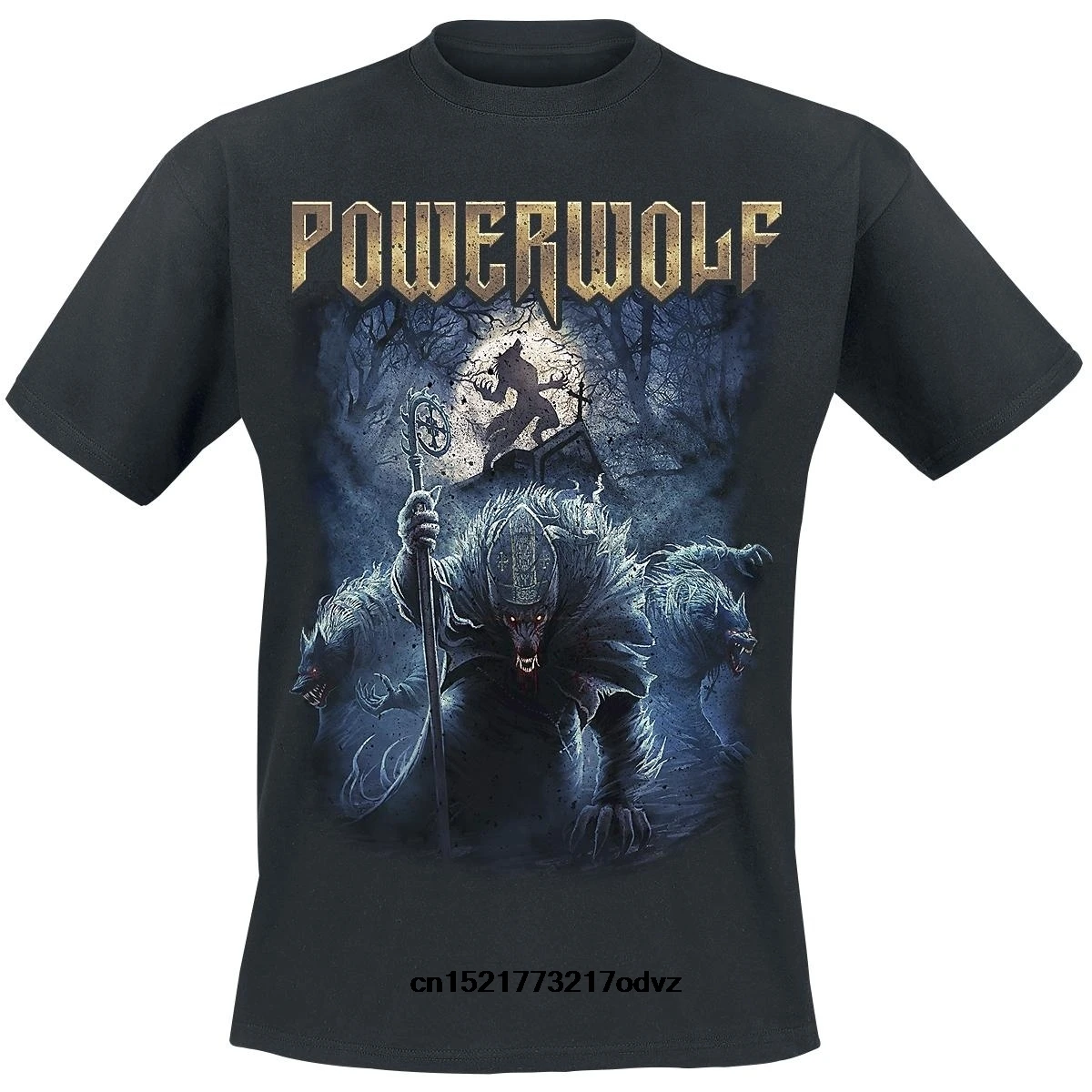 Мужская футболка Ночь оборотней Powerwolf забавная новинка летняя с короткими