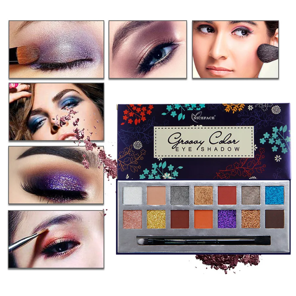 Новые модные тени для век Palette14 цветные водонепроницаемые порошковые матовые