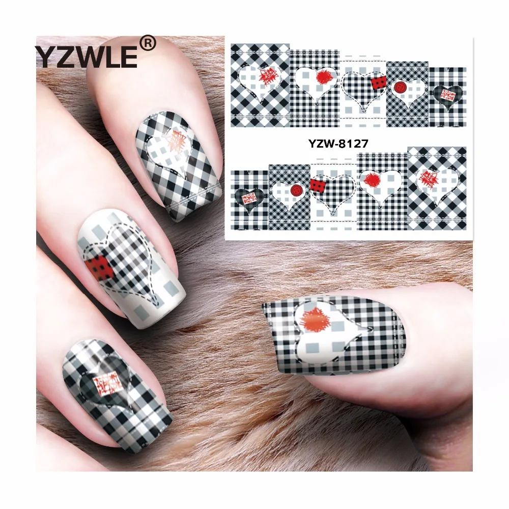 YZWLE, 1 лист, сделай сам, переводные наклейки для ногтей, переводные наклейки, аксессуары для маникюра, салона, YZW-8127