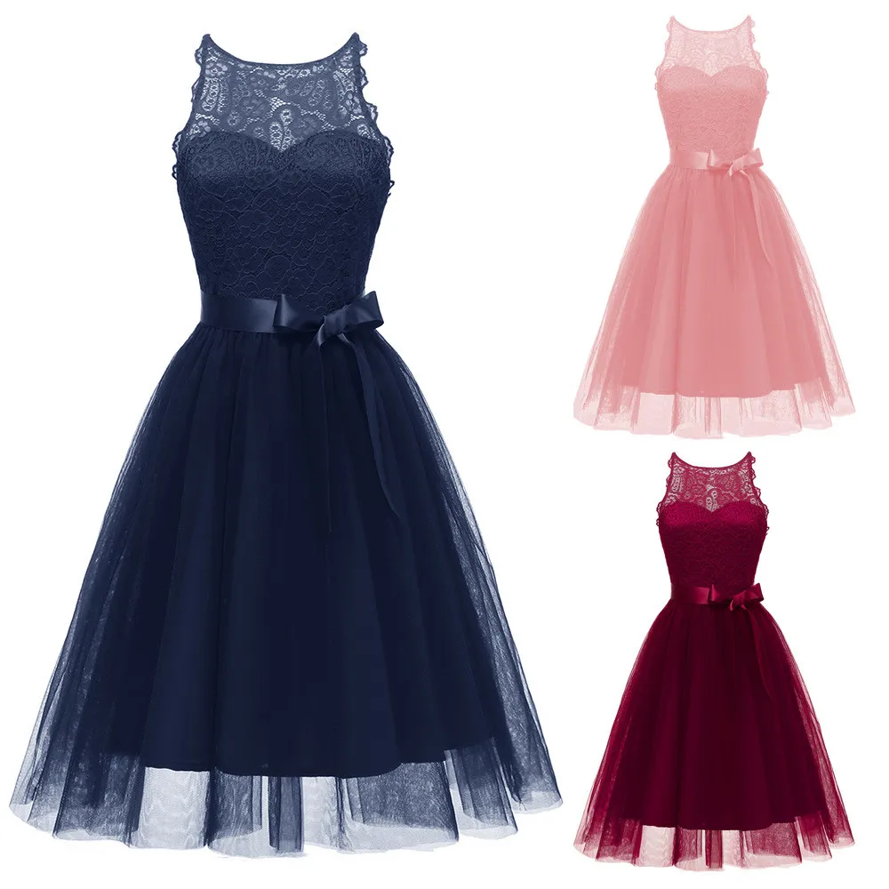 Женское винтажное платье vestidos de fiesta elbise Princess с цветочным кружевом и коктейльным вырезом Вечерние платья Aline