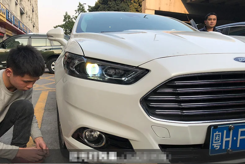Набор для автостайлинга для Ford Mondeo 2013- фары Mondeo фары, светодиодные фары DRL Объектив двойной луч HID