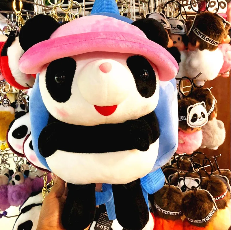 Детские плюшевые школьные ранцы с пандой детский мультяшный рюкзак для девочек и