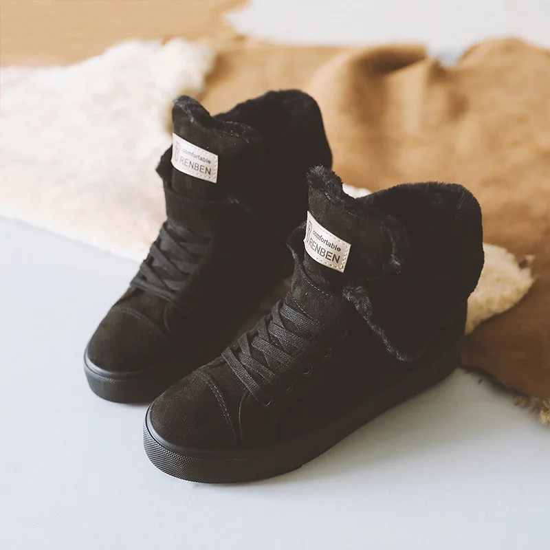 Black Style A Новинка; Модные женские Теплые ботильоны на меху; женские ботинки; зимние ботинки; женская обувь; сезон осень-зима;# Y10308Q - Цвет: Black Style A