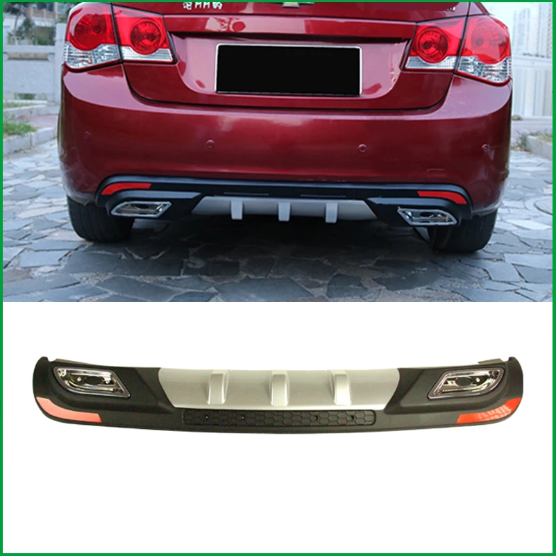 Для Chevrolet Cruze Sedan 2009 2014 ABS задний бампер рассеиватель защитные бамперы комплект для