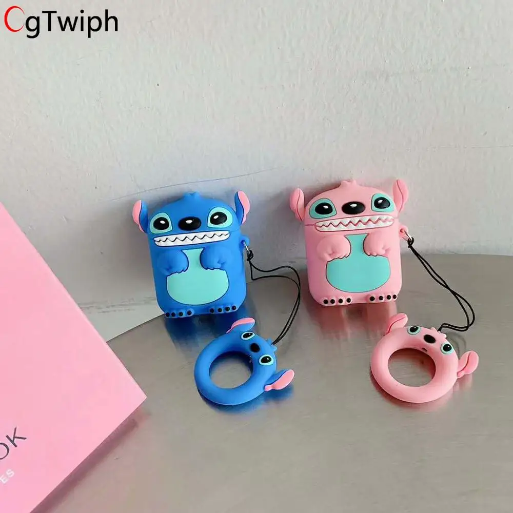 Bluetooth беспроводные наушники чехол для AirPods 1/2 милый стежок Силиконовое кольцо