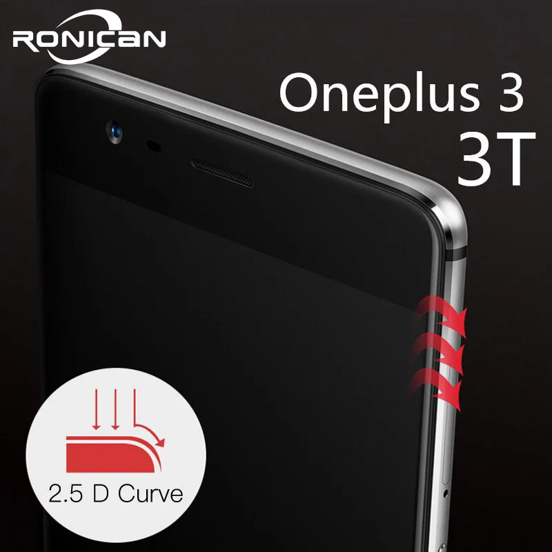 Защитное стекло закаленное для oneplus 3 T 5 дюйма|screen protector|full coverglass screen protector |