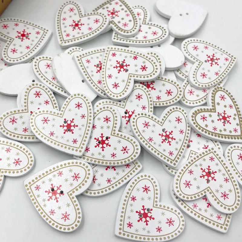 Пуговицы деревянные в форме сердца, горячая Распродажа, 20 шт.