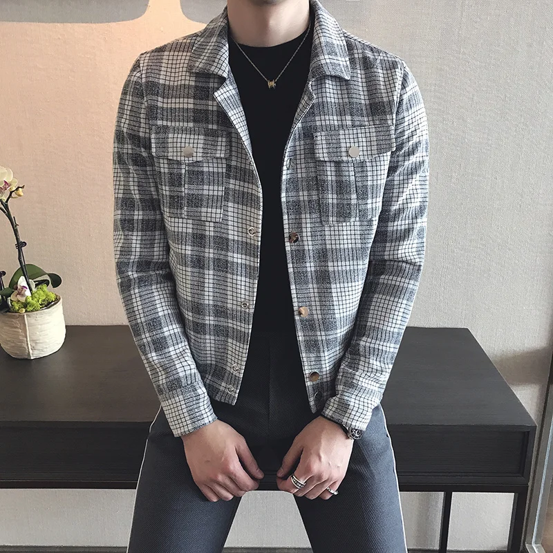 Новинка 2020 осеннее пальто Мужская Корейская версия облегающая короткая куртка в