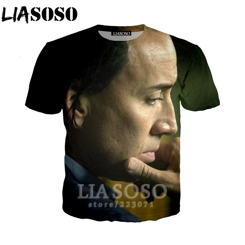 LIASOSO, летняя Новинка, для мужчин и женщин, 3D принт, звезда, Николя, клетка, футболка, модная, короткий рукав, толстовка, хип-хоп, Harajuku, пуловер, B054-1 - Цвет: 3