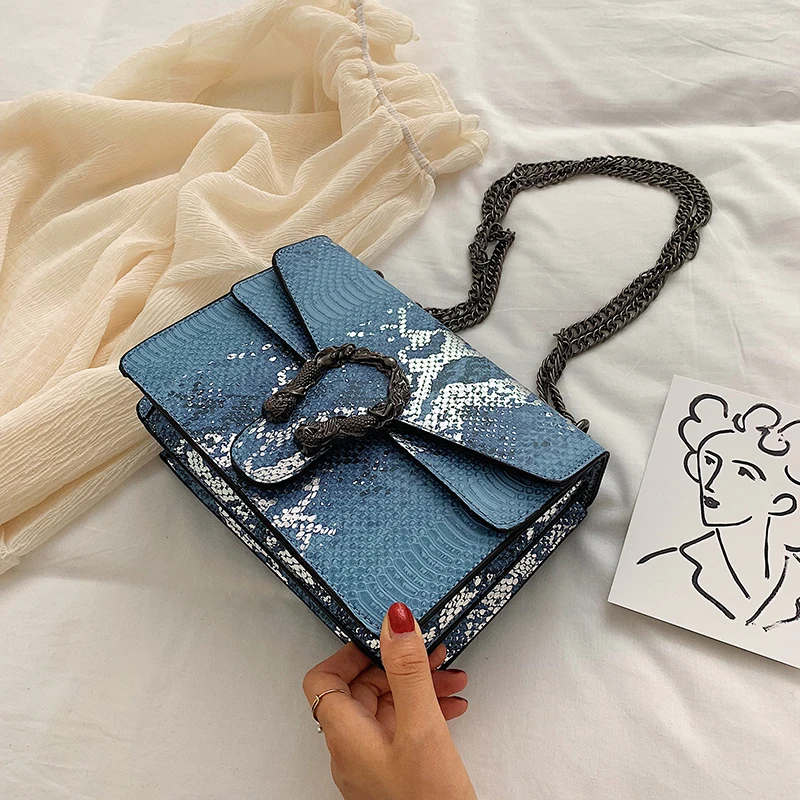 blue BXX Sac/ модные роскошные сумки для женщин, дизайнерская маленькая квадратная сумка через плечо с цепочкой ZD150 - Цвет: blue