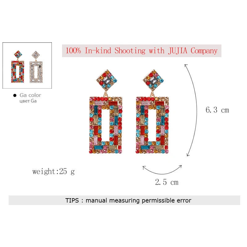 

Wholesale JUJIA New 2020 Fashion Jewelry Women Crystal Vintage Statement Stud Earrings For Women Jewelry Factory Price