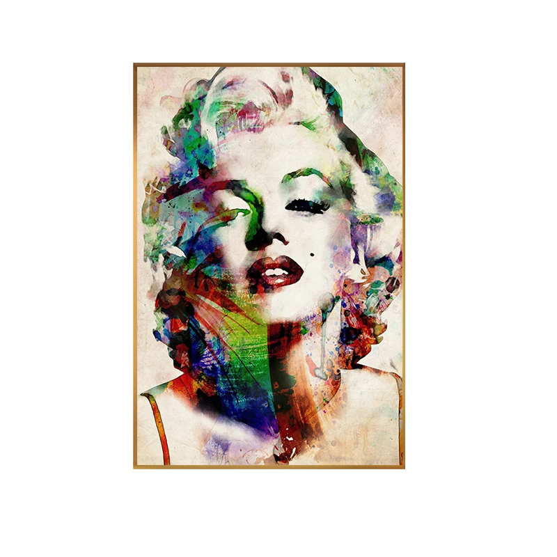 Marilyn Monroe Абстрактный креативный Красочный холст с Мерилин Монро живопись Современная кинозвезда плакат печать для гостиной стены Искусство таблоо салон - Цвет: Marilyn Monroe