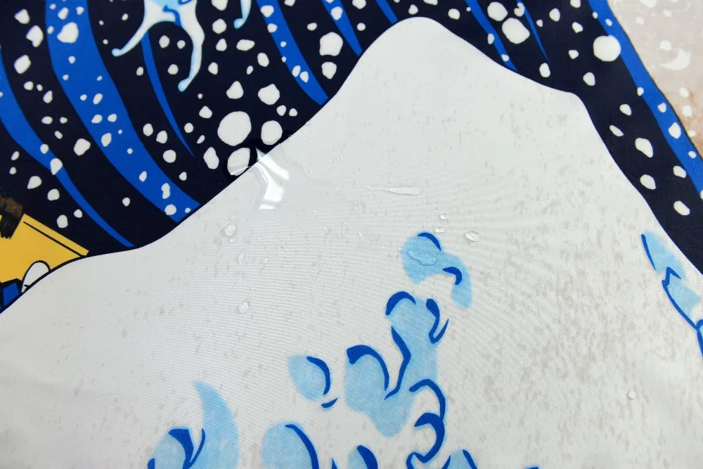 Grand Wave de Kanagawa водонепроницаемые занавески для душа полиэстер ванная комната