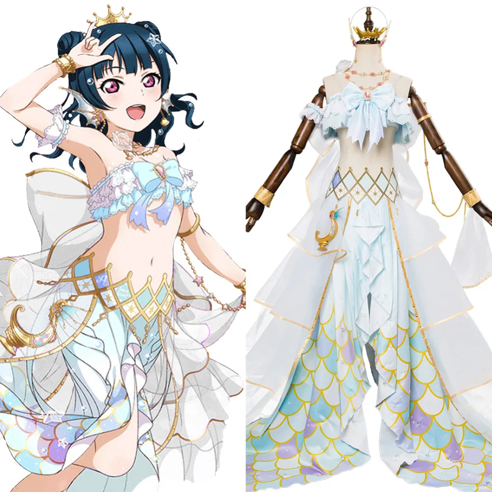 Lovelive Sunshine G's Magazine Tsushima Yoshiko маскарадный костюм русалки Awaken платье карнавальные