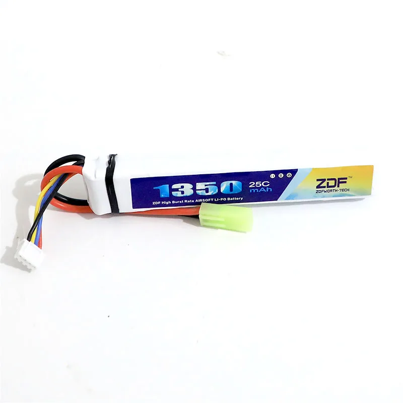 ZDF RC Lipo Аккумулятор 7,4 V 11,1 V 1200mah 1350mah 1100mah 2S 3S 20C 25C для microsoft страйкбольного оружия модель вертолета BB пистолет