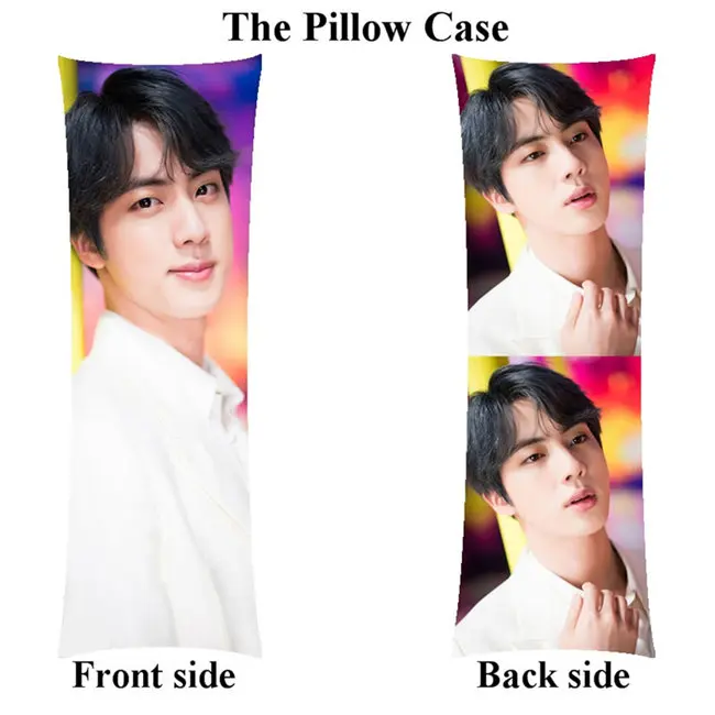pillowcase Bangtan чехол для подушки для мальчиков Jin JungKook домашний длинный Чехол для подушки на заказ на день рождения - Цвет: pillowcase