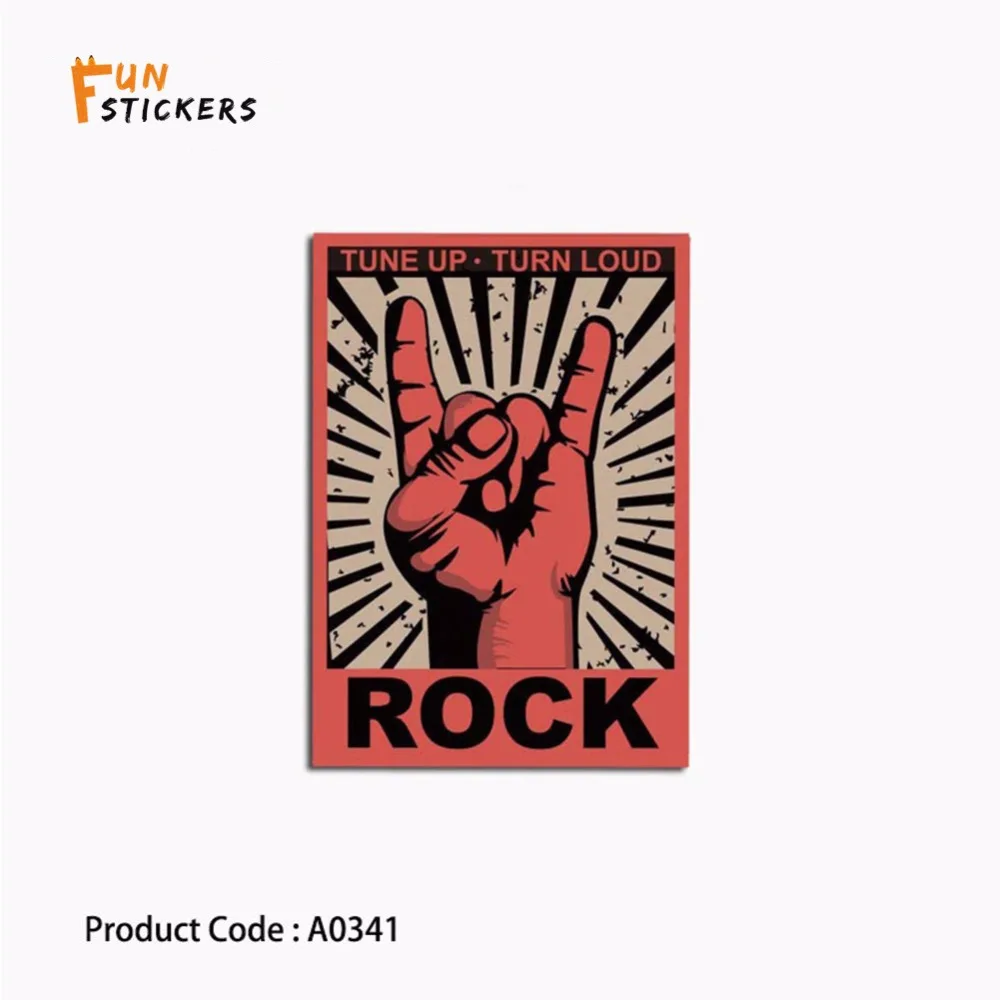 Rock and roll gestures horror finger music trend combination set cardboard laptop guitar skateboard luggage waterproof sticker | Игрушки и