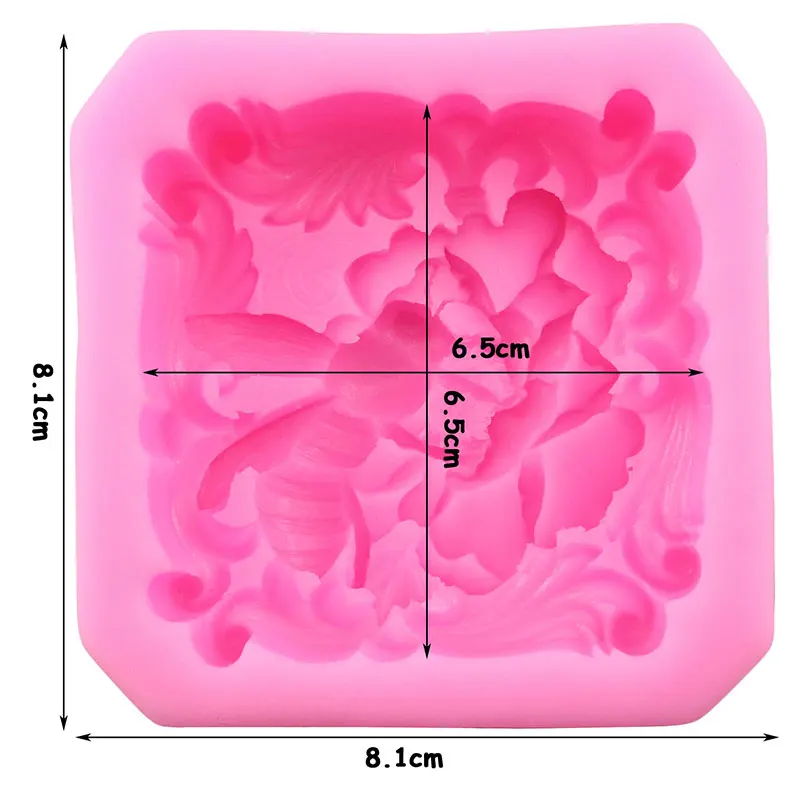 3D Bee Cake Silicone Mold Fondant Candy Chocolate Fimo Clay Mould Kitchen Baking Sugarcraft Cake Decorating Tools