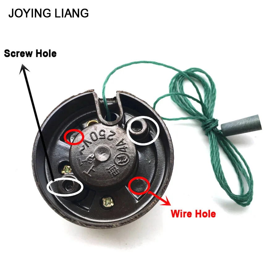 

JOYING LIANG Retro Style Single/ Double Control Round Wire Pull Switch 250V 4A Simple Switch Chinese Village House Commonly Used