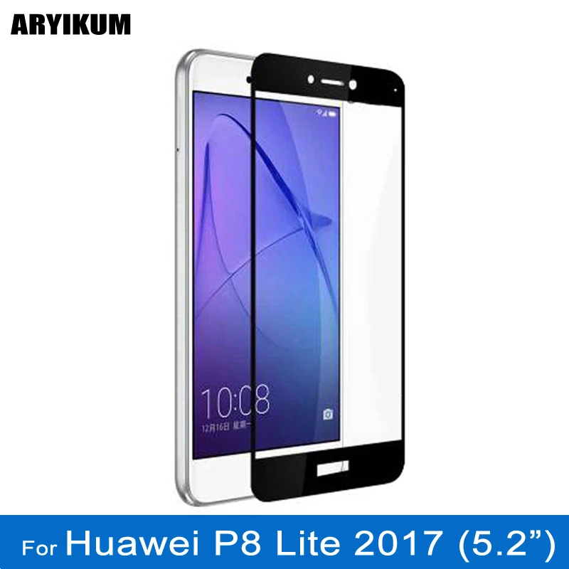 9H 2.5D цветное закаленное стекло для Huawei P8 Lite 2017 5 2 защита экрана полное покрытие