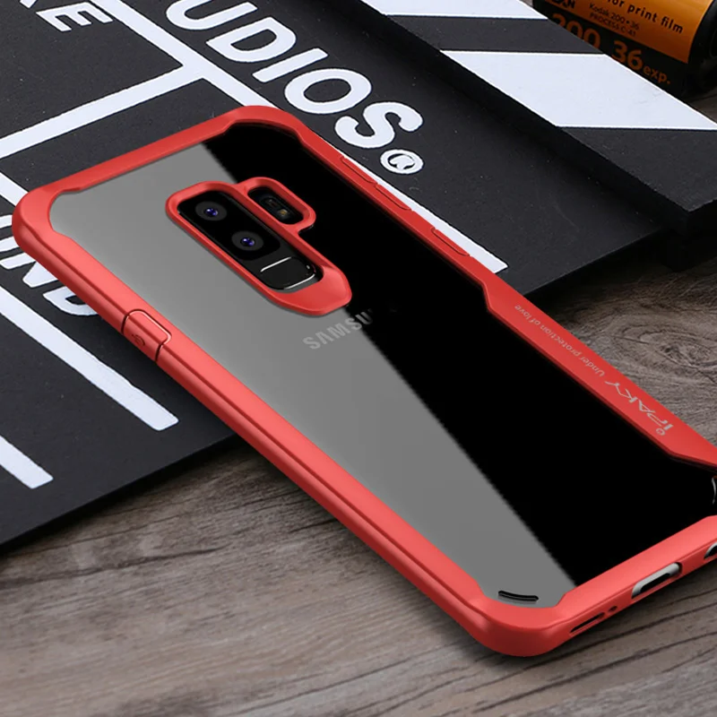 IPAKY coque для samsung galaxy note 9 чехол для телефона прозрачный противоударный бампер чехол для samsung galaxy s8 S9 PLUS S 9 note 8 9 - Цвет: Red