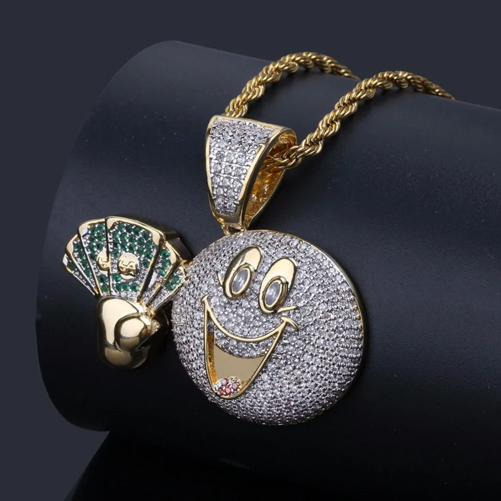 Полный AAA + циркон Bling лед из ювелирных изделий с днем рождения шар Мультфильм