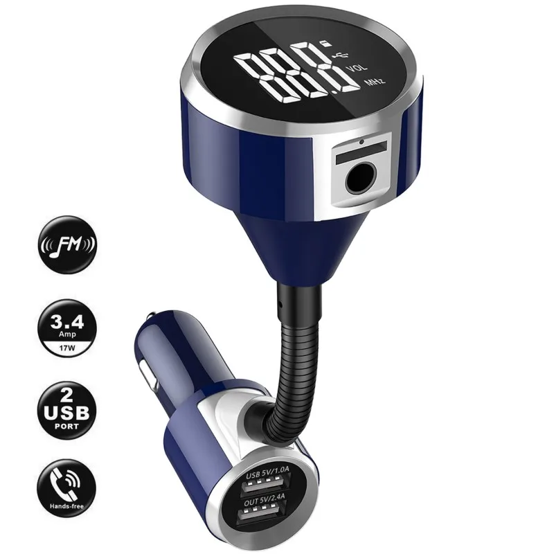 Автомобильный комплект громкой связи с Bluetooth беспроводной fm модулятор двумя usb