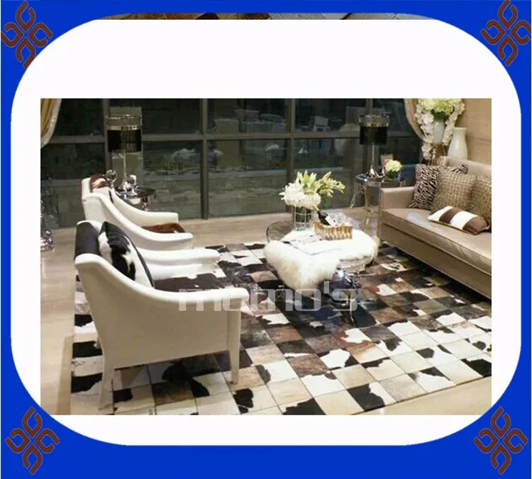 

2018 free shipping 100% natural genuine cowhide carpet cleaning