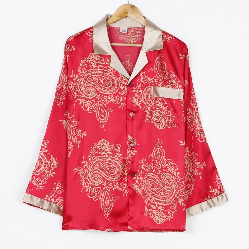 Плюс Размеры 2017 Для мужчин Повседневное дышащий искусственного шелка топы и