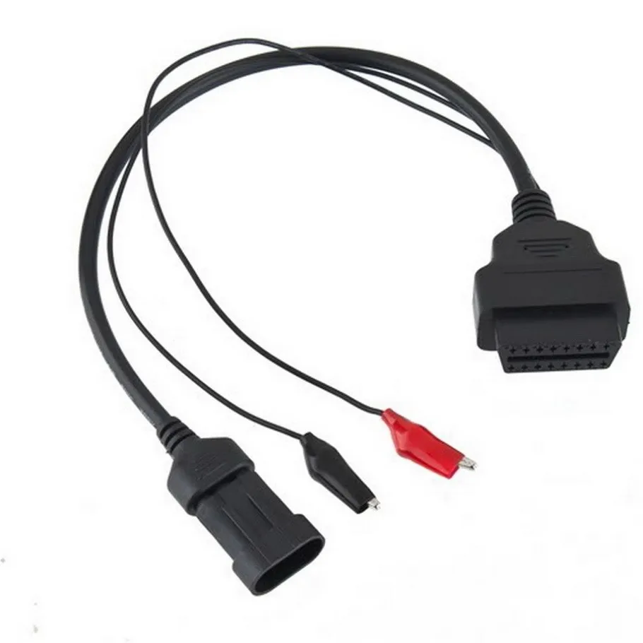 3 pin к OBD2 OBD 16 pin адаптер автомобильного диагностического инструмента Соединительный кабель для Fiat Прямая поставка