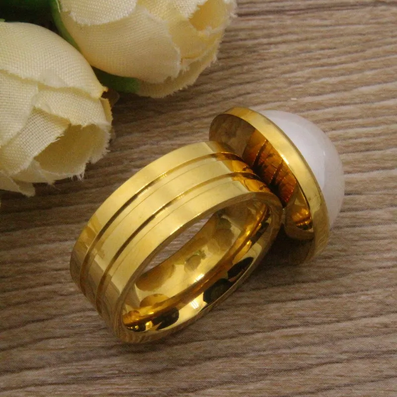 Женское кольцо из нержавеющей стали с искусственным жемчугом|pearl ring|pearl rings for