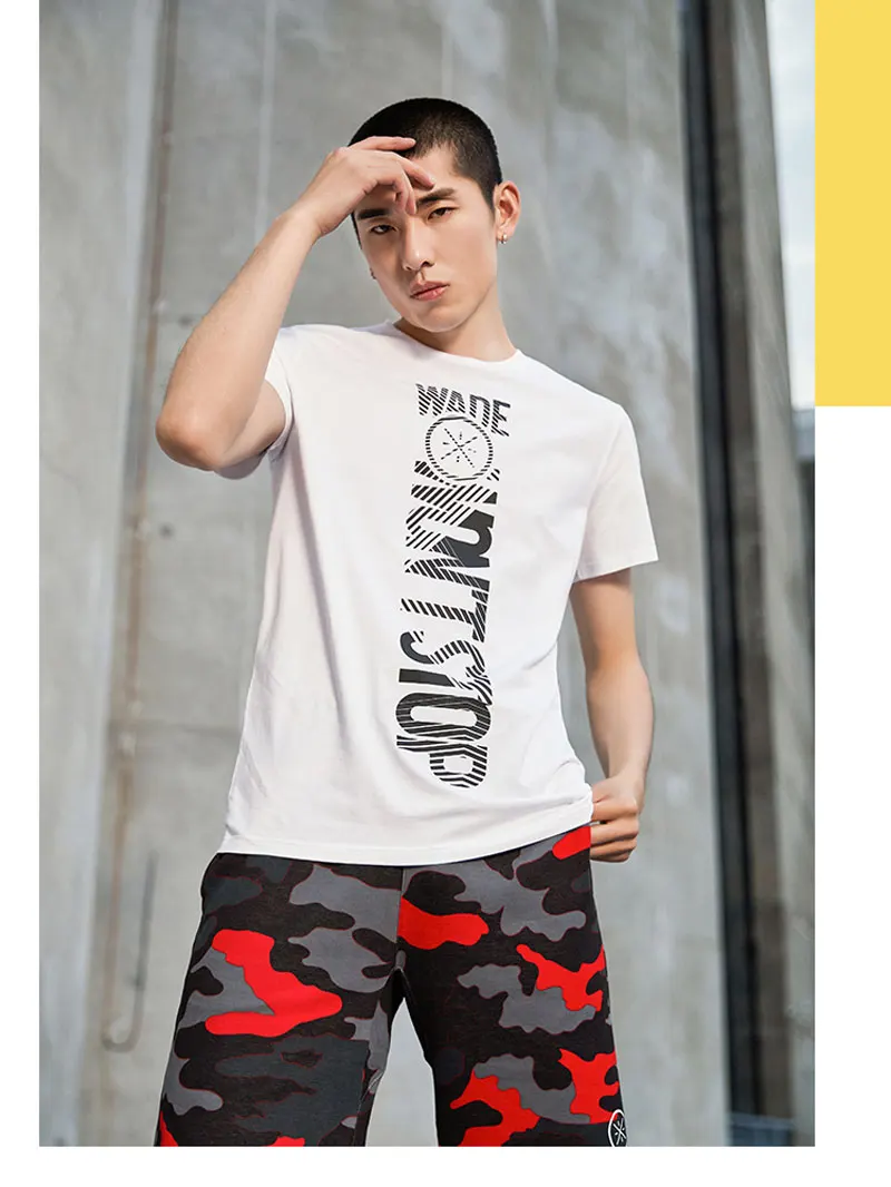 Li-Ning, Мужская футболка с коротким рукавом, серия Wade, 95% хлопок+ 5% спандекс, дышащая, обычная посадка, подкладка, спортивные футболки, AHSP183 MTS3071