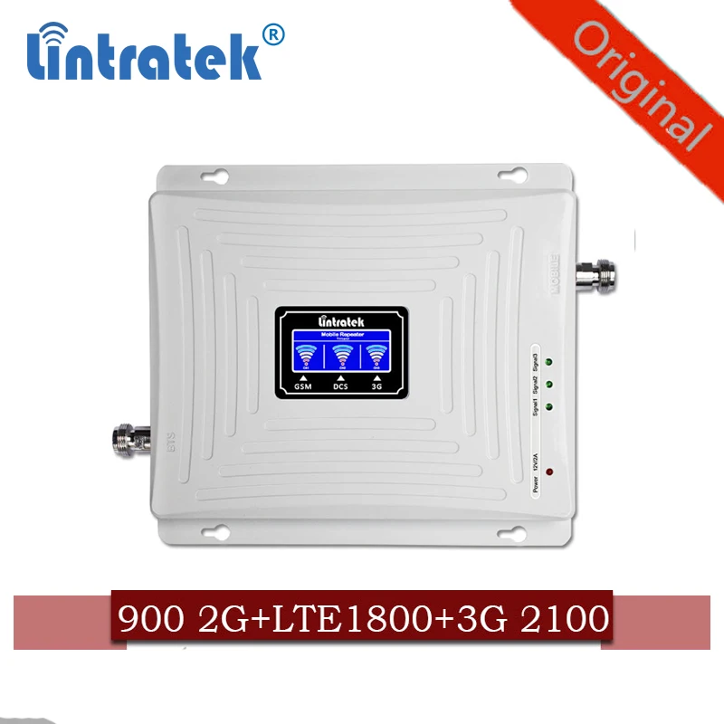 Усилитель сигнала 2g 3g 4g gsm 900 +(B1)WCDMA 2100 +(B3) 1800 LTE трехполосный ретранслятор сотового