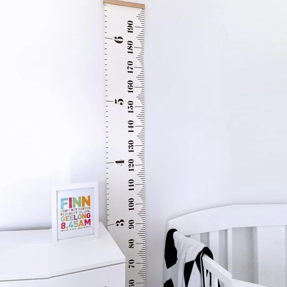 

Wooden Kids Growth Height Chart Ruler Children Room Decor Wall Hanging Measure