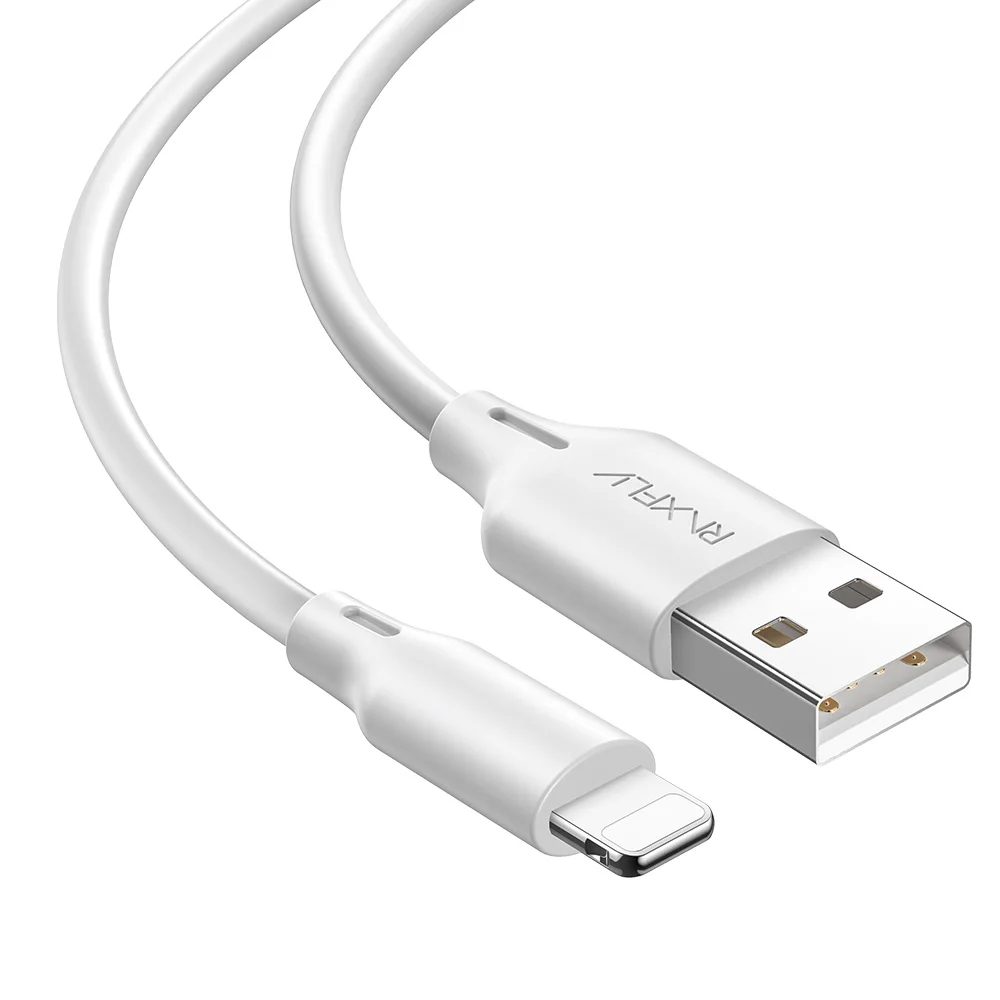 White USB raxfly кабель для iPhone XS Max XR X Быстрый кабель синхронизации данных зарядное устройство для iPhone 8 7 Plus 6 6S USB телефонный шнур зарядный провод - Цвет: White