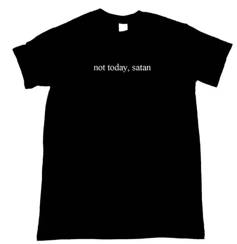 Женская хлопковая футболка с надписью not today принтом Сатаны|t shirt|women tshirtwomen tshirts cotton