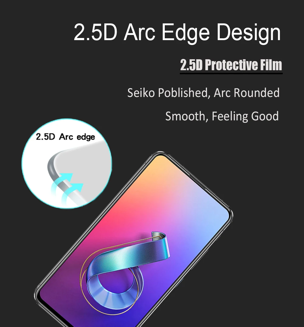 2.5D 9H Премиум Закаленное стекло для Asus Zenfone 6 6Z ZS630KL Полное покрытие экрана Защитная пленка для Asus Zenfone 6