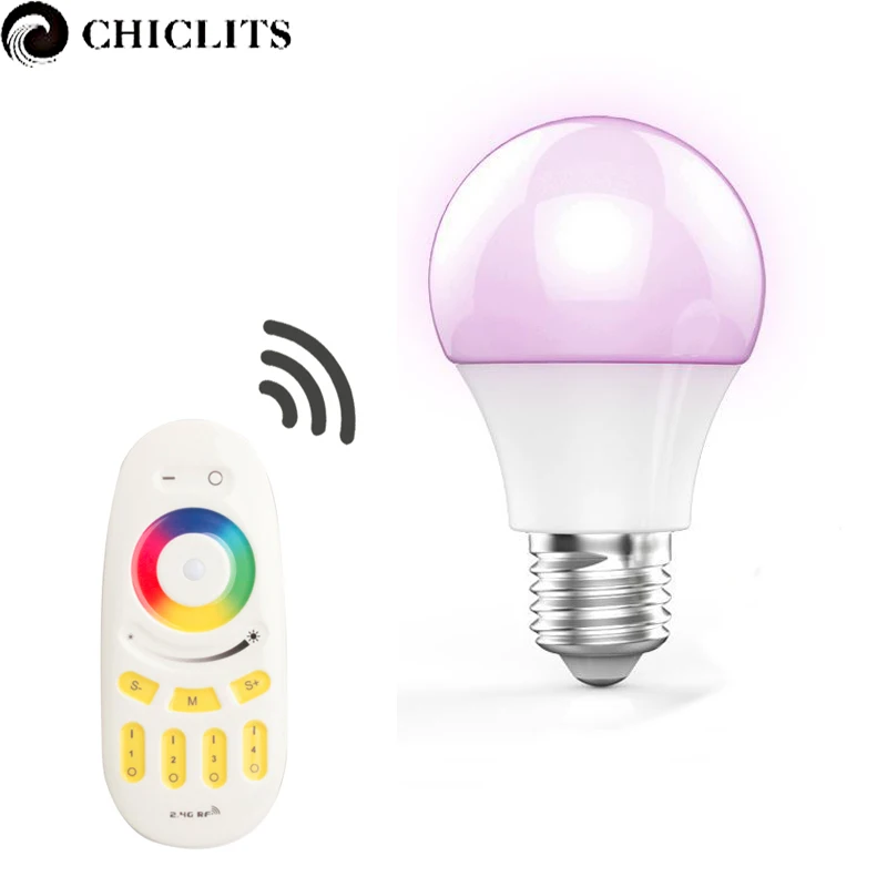 С регулируемой яркостью Светодиодная лампа RGBW Mi Light E27 AC 85 265 V 6 W Luz светодиодный