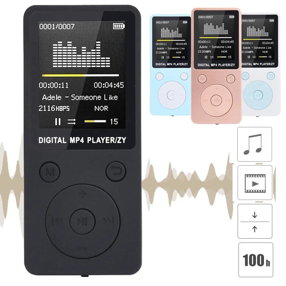 Музыкальный плеер MP3 walkman с поддержкой карт памяти 32 Гб FM без потерь звука Hi
