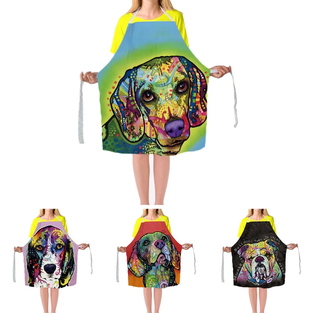 Футболка с принтом милый Бигль фартуки собаками Искусство Живопись Животные