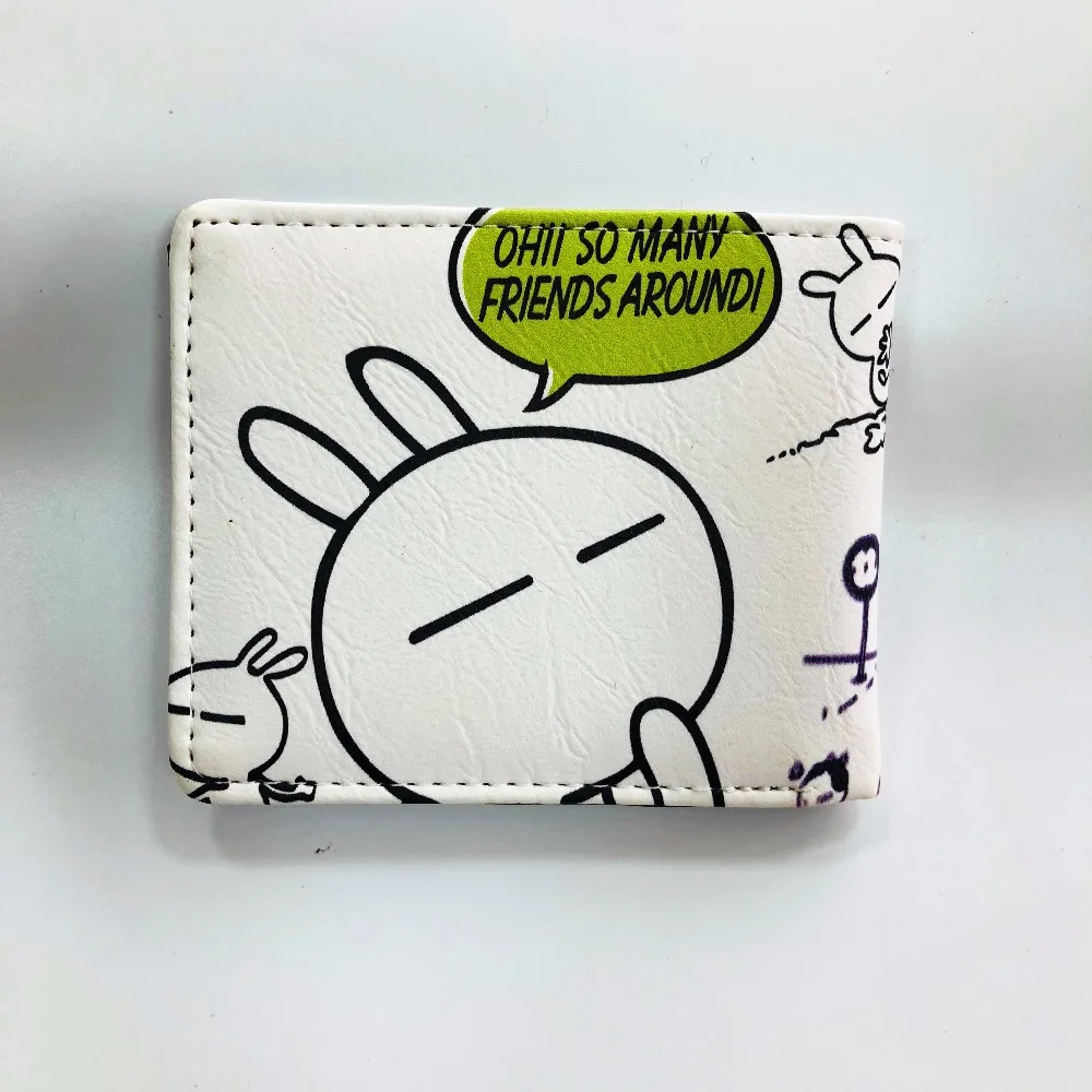 Мультяшный comics Tuzki кошелек короткий из искусственной кожи двухслойный милый W921J |
