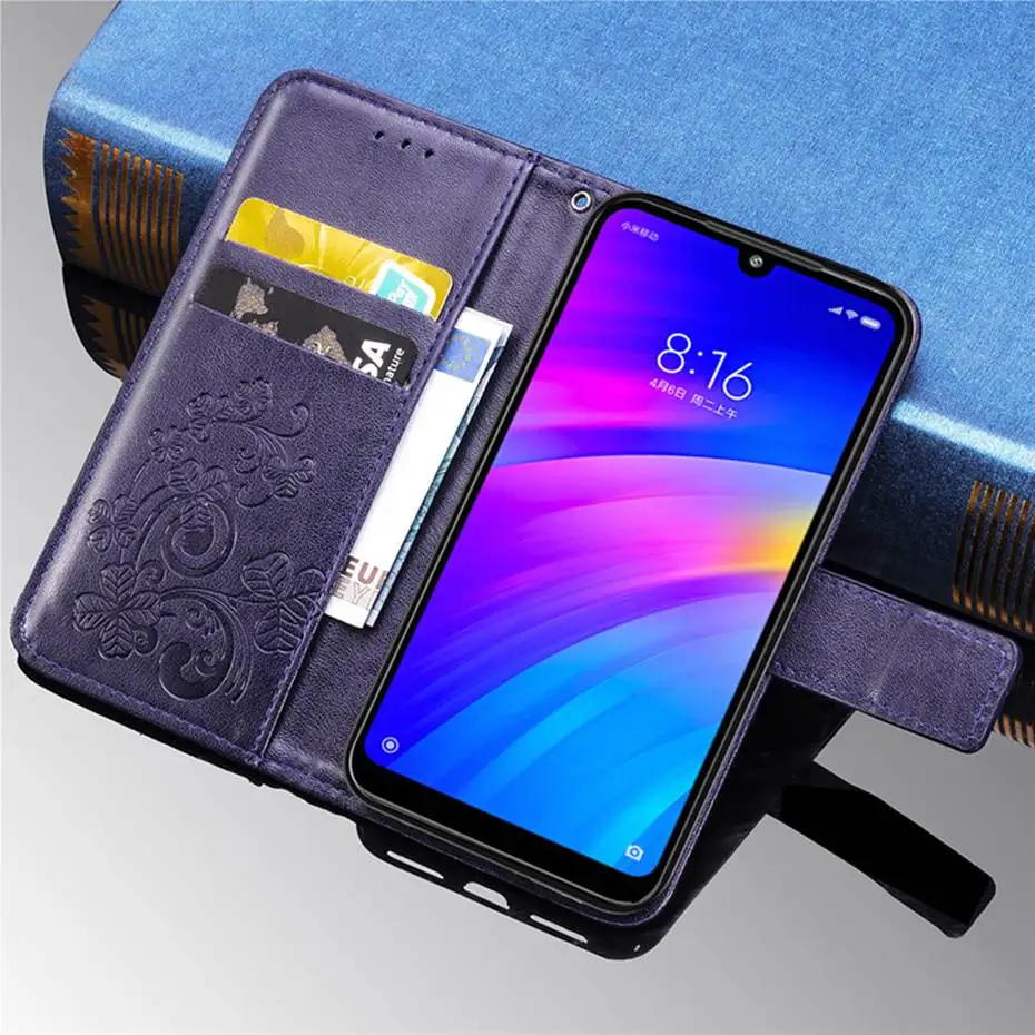 Чехол-книжка для Xiaomi Redmi 7 8 Pro, чехол-кошелек, мягкий силиконовый кожаный чехол для Xiaomi Xiomi Redmi 7 8 Note7 Pro, чехол