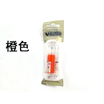 6 Pieces Ink Orange Pilot WBMAVBM V доска мастер Средний пуля круглый носок белая доска маркер черный/синий/красный/оранжевый/зеленый/фиолетовый заправка чернил P-WMRF8 - Цвет: 6 Pieces Ink Orange