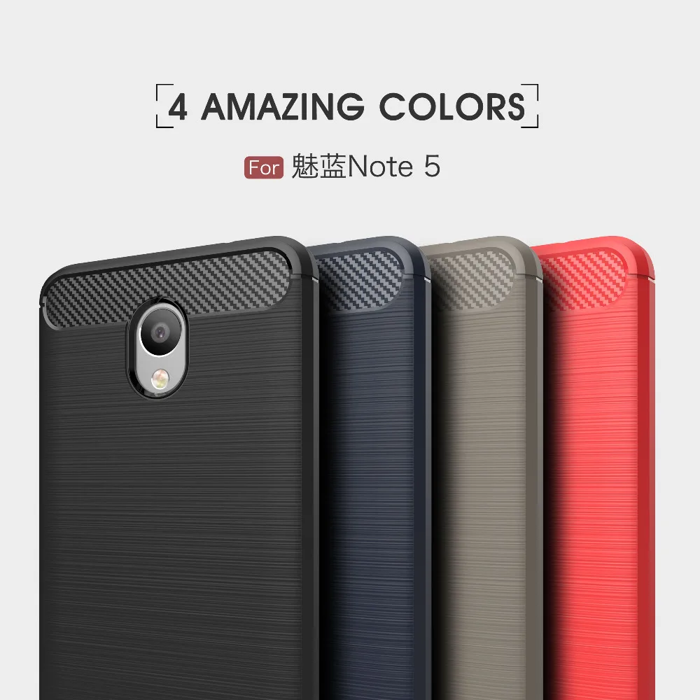 For Meizu M5 Note Case Luxury Carbon Fibre Brushed TPU Cover 5.5 inch Mobile Phone Cases Meilan 5 | Мобильные телефоны и