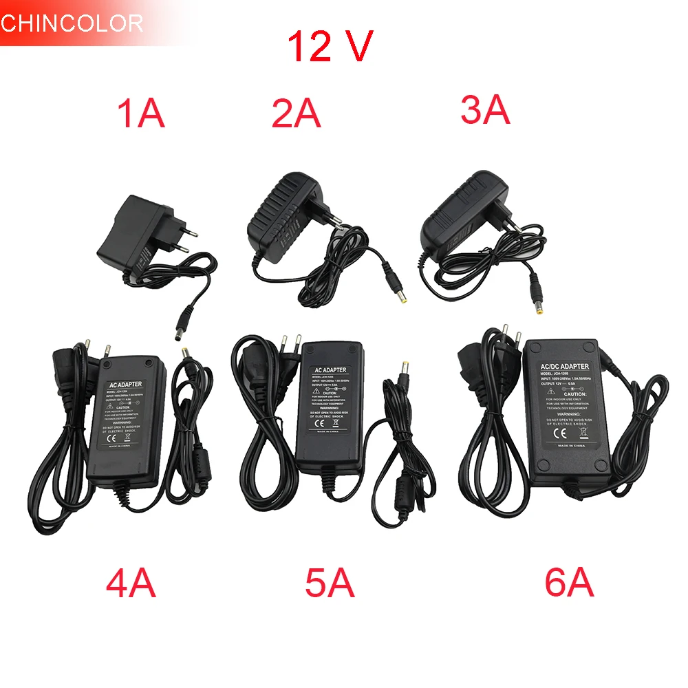 CHINCOLOR 1 шт. адаптер питания AC110V/220 V DC 12V 1A 2A 3A 5A 6A 7A 8A 10A 15A для светодиодного
