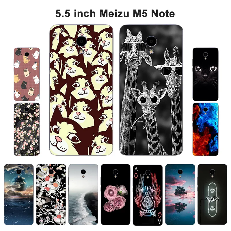 Чехол для Meizu M5 Note мягкий силиконовый чехол из ТПУ Blue 5 Note5 телефона s | Мобильные