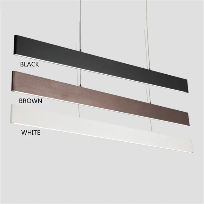 Алюминиевый подвесной светильник в скандинавском стиле тонкий черный