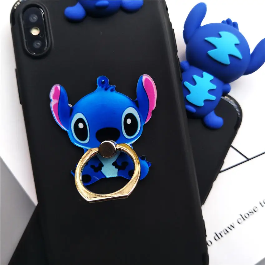 Милый 3D чехол для телефона с рисунком стежка для Iphone 7, 8 Plus, X, 6 S Plus, 5S чехол-подставка, Мягкая силиконовая задняя крышка для Iphone 7, чехол