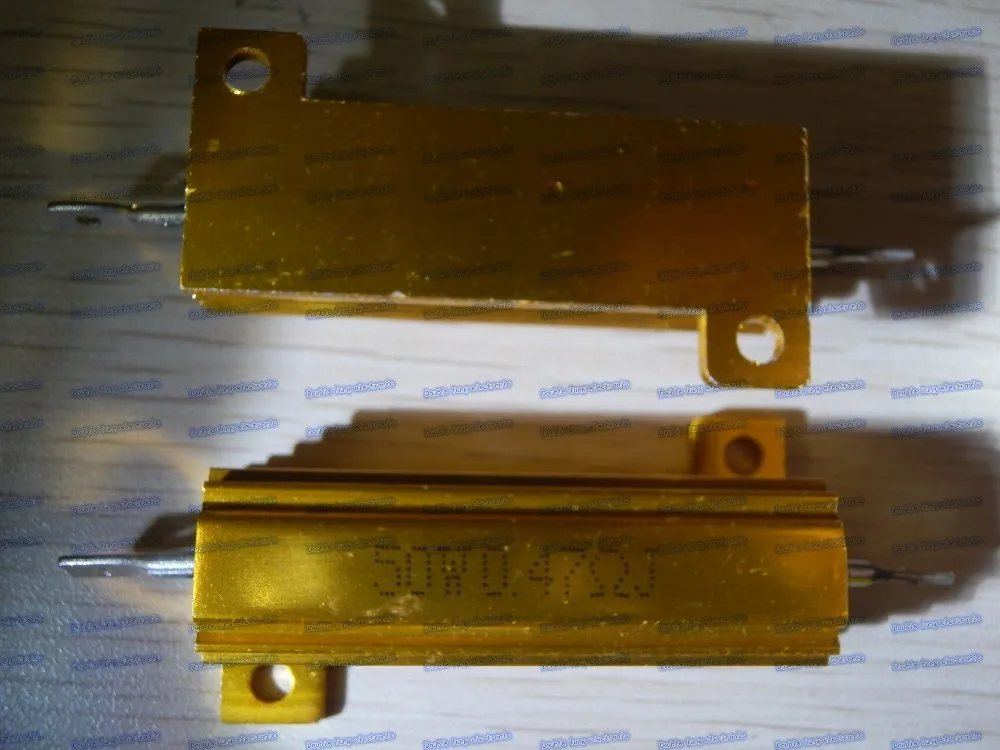 2 шт./лот RX24-50W 0.47R 0 47 Ом светодиодный нагрузочный резистор в алюминиевом корпусе