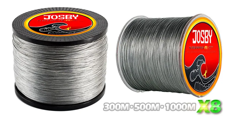 JOSBY 300 м 500 м 1000 м 4 нити 8 нитей многоцветная ПЭ плетеная проволока многофиламентная супер сильная леска Новинка
